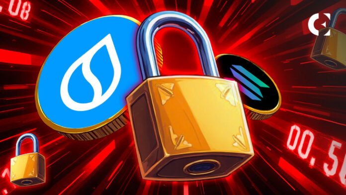 A market analysis of the upcoming SUI and Solana token unlocks and their potential impact on the price of each asset